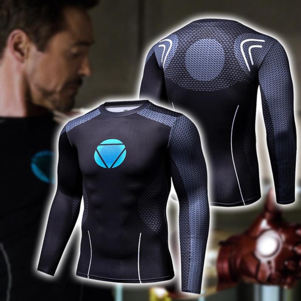 NWT Iron Man Tony Stark Cosplay Long Sleeve T-shirt